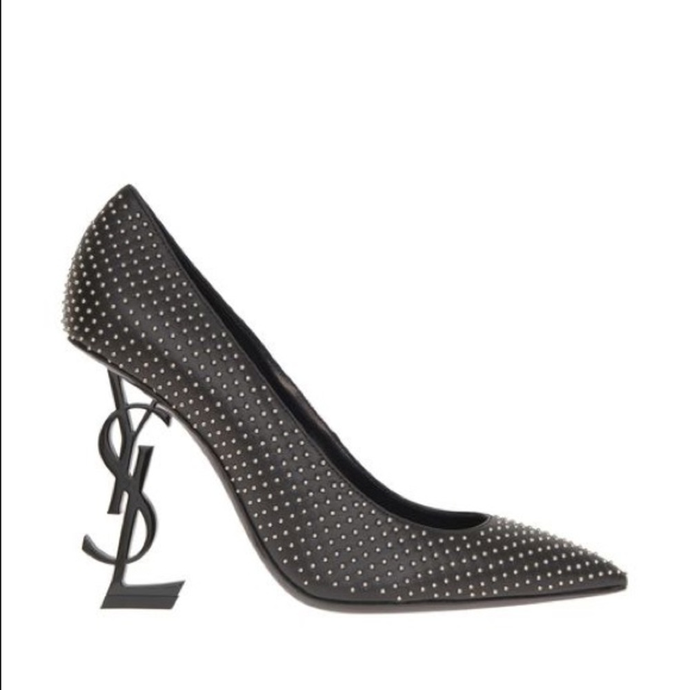 Saint Laurent Black Opyum Studded Pump